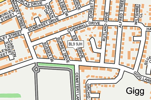 BL9 9JH map - OS OpenMap – Local (Ordnance Survey)