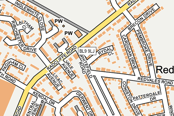 BL9 9LJ map - OS OpenMap – Local (Ordnance Survey)