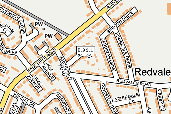 BL9 9LL map - OS OpenMap – Local (Ordnance Survey)