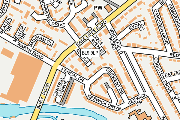BL9 9LP map - OS OpenMap – Local (Ordnance Survey)