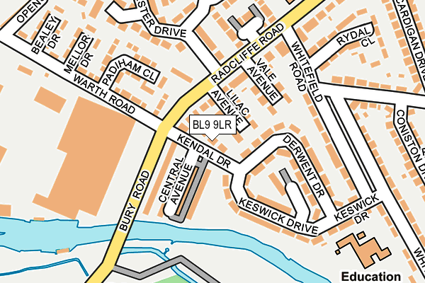 BL9 9LR map - OS OpenMap – Local (Ordnance Survey)