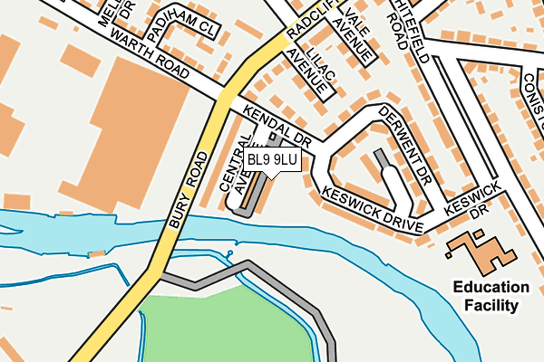 BL9 9LU map - OS OpenMap – Local (Ordnance Survey)