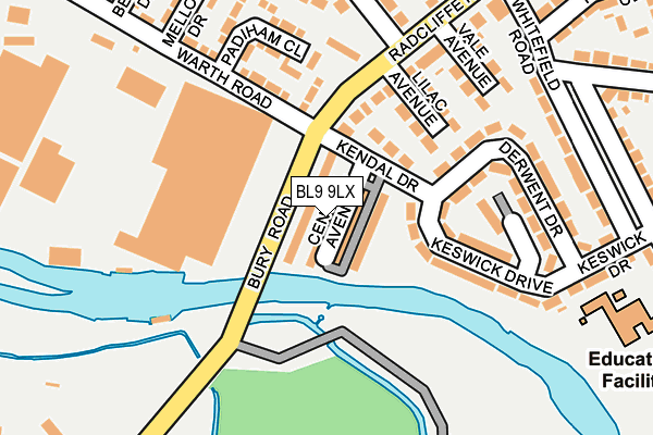 BL9 9LX map - OS OpenMap – Local (Ordnance Survey)