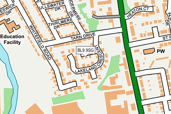 BL9 9SG map - OS OpenMap – Local (Ordnance Survey)
