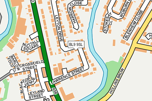 BL9 9SL map - OS OpenMap – Local (Ordnance Survey)