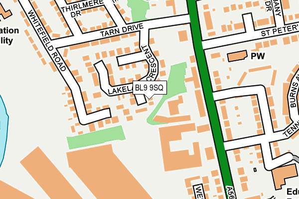 BL9 9SQ map - OS OpenMap – Local (Ordnance Survey)