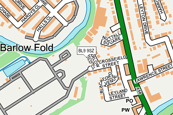 BL9 9SZ map - OS OpenMap – Local (Ordnance Survey)