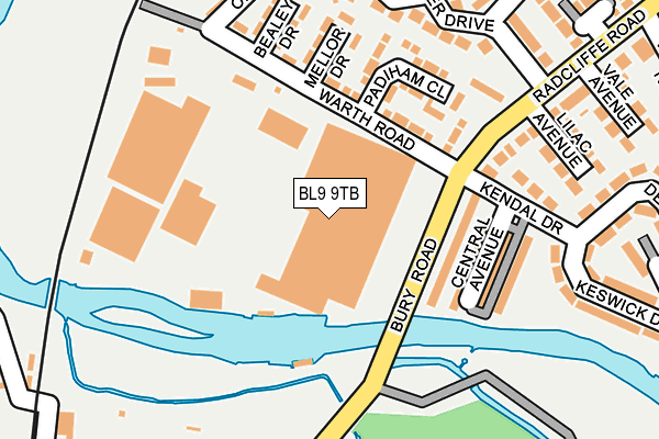 BL9 9TB map - OS OpenMap – Local (Ordnance Survey)