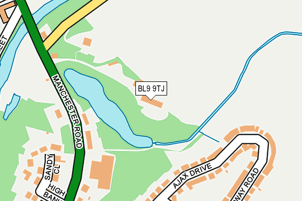 BL9 9TJ map - OS OpenMap – Local (Ordnance Survey)