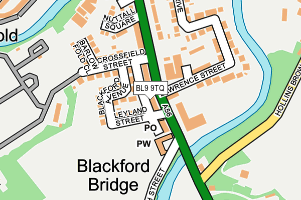 BL9 9TQ map - OS OpenMap – Local (Ordnance Survey)