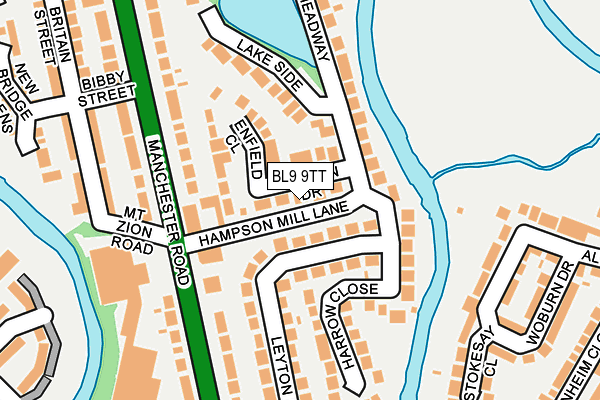 BL9 9TT map - OS OpenMap – Local (Ordnance Survey)