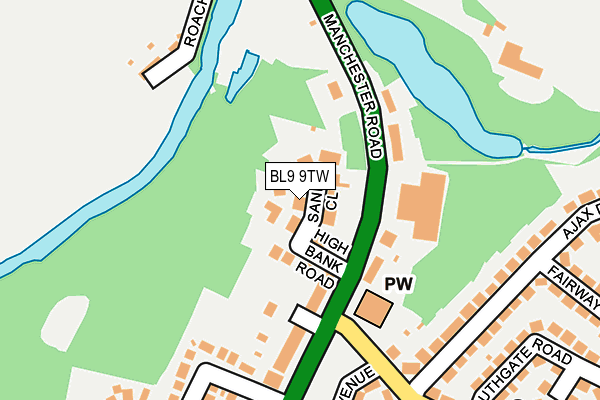 BL9 9TW map - OS OpenMap – Local (Ordnance Survey)