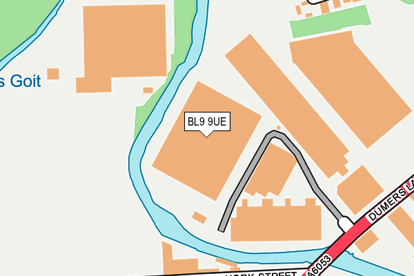 BL9 9UE map - OS OpenMap – Local (Ordnance Survey)