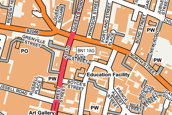 BN1 1AG map - OS OpenMap – Local (Ordnance Survey)