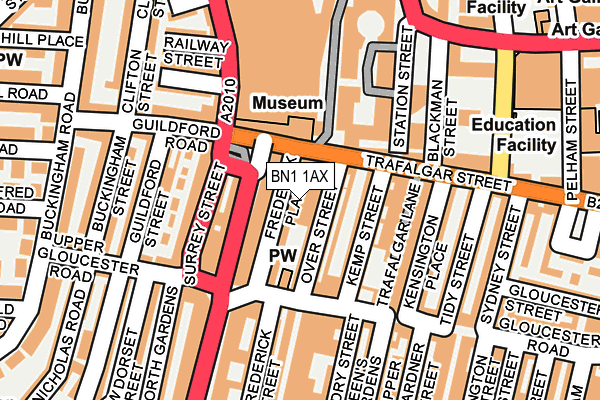 BN1 1AX map - OS OpenMap – Local (Ordnance Survey)