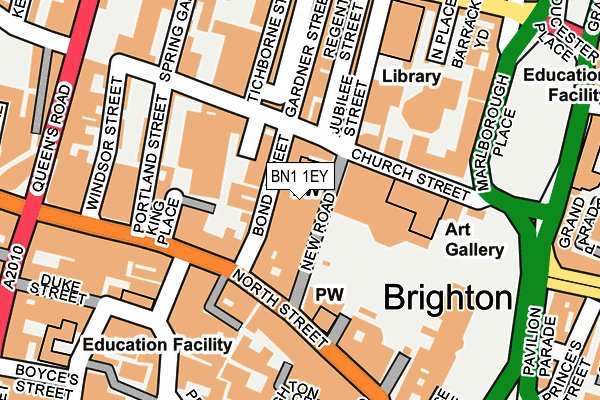 BN1 1EY map - OS OpenMap – Local (Ordnance Survey)