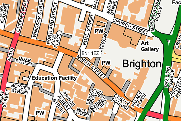BN1 1EZ map - OS OpenMap – Local (Ordnance Survey)