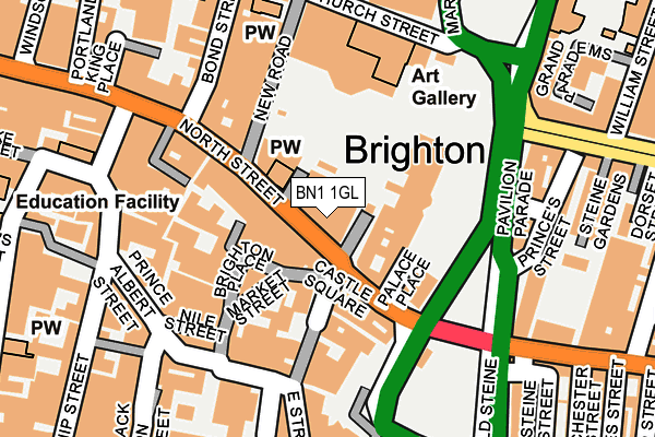 BN1 1GL map - OS OpenMap – Local (Ordnance Survey)