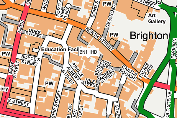 BN1 1HD map - OS OpenMap – Local (Ordnance Survey)