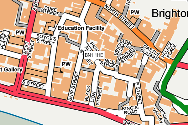 BN1 1HE map - OS OpenMap – Local (Ordnance Survey)