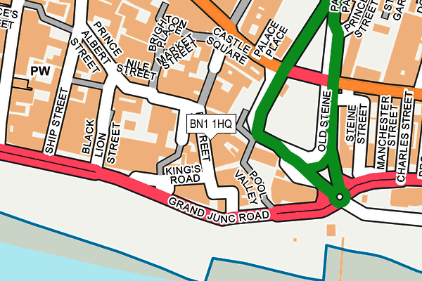 BN1 1HQ map - OS OpenMap – Local (Ordnance Survey)