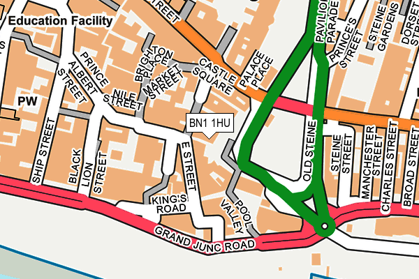 BN1 1HU map - OS OpenMap – Local (Ordnance Survey)