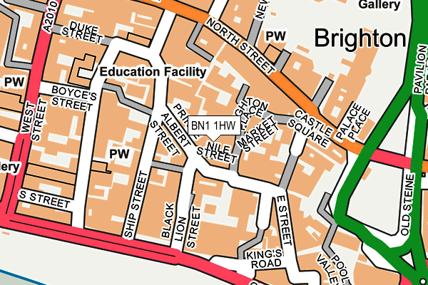 BN1 1HW map - OS OpenMap – Local (Ordnance Survey)