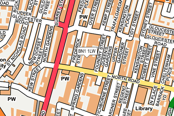 BN1 1LW map - OS OpenMap – Local (Ordnance Survey)