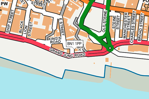 BN1 1PP map - OS OpenMap – Local (Ordnance Survey)