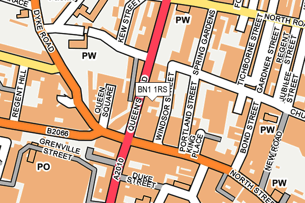 BN1 1RS map - OS OpenMap – Local (Ordnance Survey)