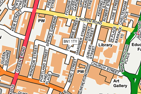 BN1 1TY map - OS OpenMap – Local (Ordnance Survey)