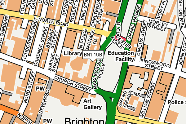 Map of 6 MARLBOROUGH PLACE LTD at local scale
