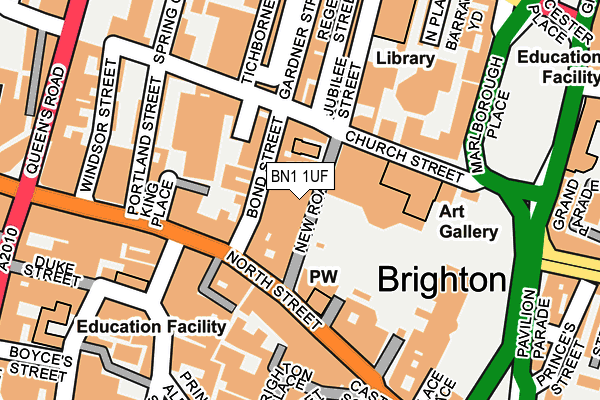 BN1 1UF map - OS OpenMap – Local (Ordnance Survey)
