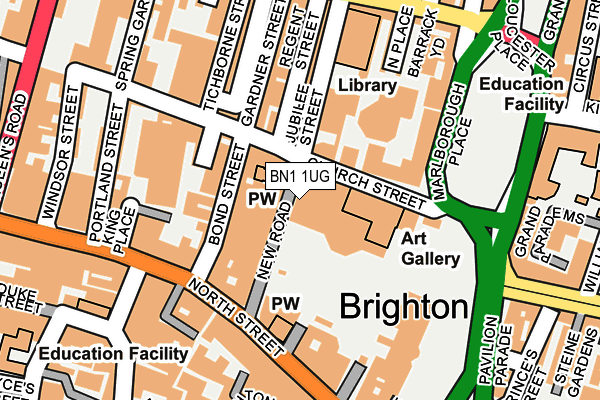 BN1 1UG map - OS OpenMap – Local (Ordnance Survey)