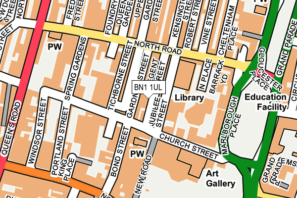 BN1 1UL map - OS OpenMap – Local (Ordnance Survey)