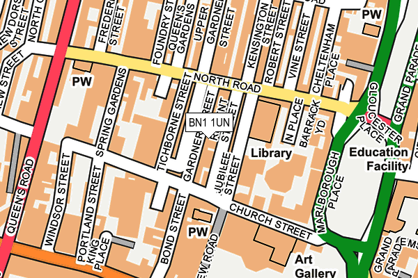 BN1 1UN map - OS OpenMap – Local (Ordnance Survey)