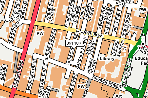 BN1 1UR map - OS OpenMap – Local (Ordnance Survey)