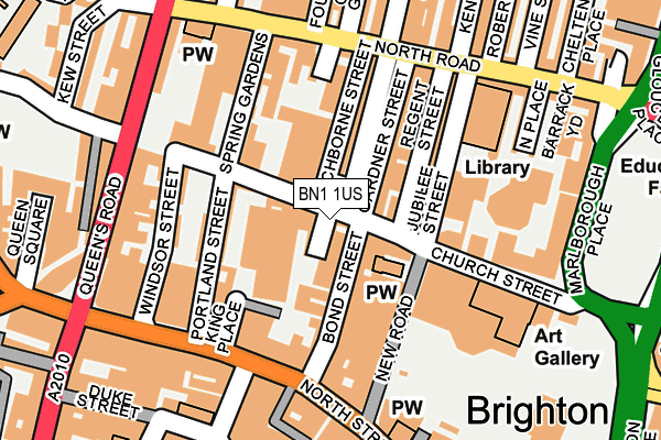 BN1 1US map - OS OpenMap – Local (Ordnance Survey)