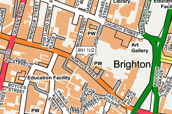 BN1 1UZ map - OS OpenMap – Local (Ordnance Survey)