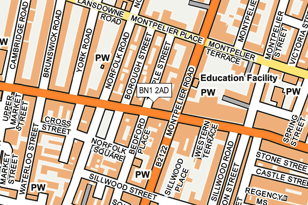 BN1 2AD map - OS OpenMap – Local (Ordnance Survey)