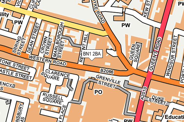 BN1 2BA map - OS OpenMap – Local (Ordnance Survey)