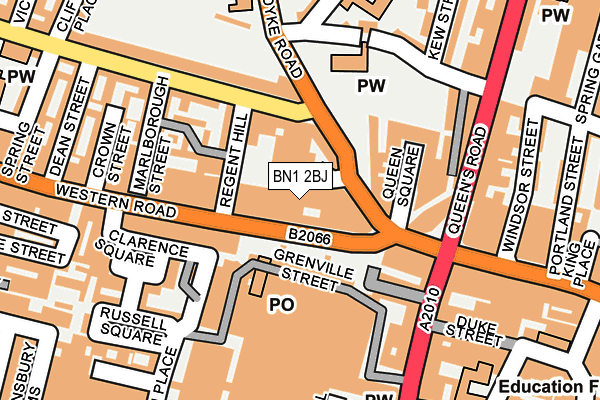BN1 2BJ map - OS OpenMap – Local (Ordnance Survey)