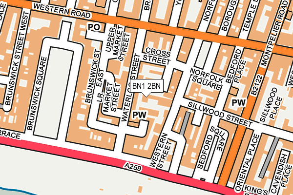 BN1 2BN map - OS OpenMap – Local (Ordnance Survey)