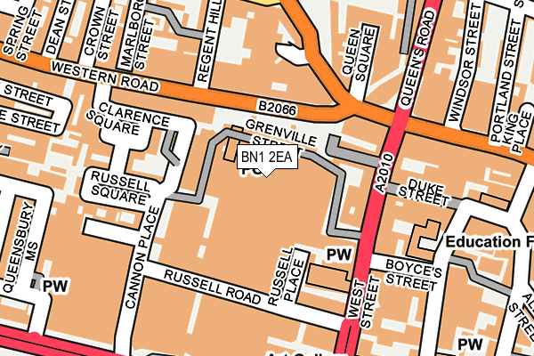 BN1 2EA map - OS OpenMap – Local (Ordnance Survey)