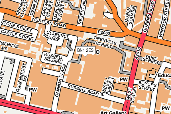BN1 2ES map - OS OpenMap – Local (Ordnance Survey)