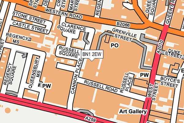BN1 2EW map - OS OpenMap – Local (Ordnance Survey)