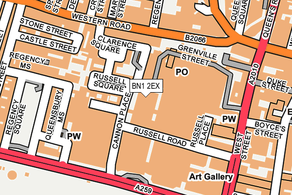 BN1 2EX map - OS OpenMap – Local (Ordnance Survey)