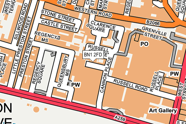 BN1 2FD map - OS OpenMap – Local (Ordnance Survey)