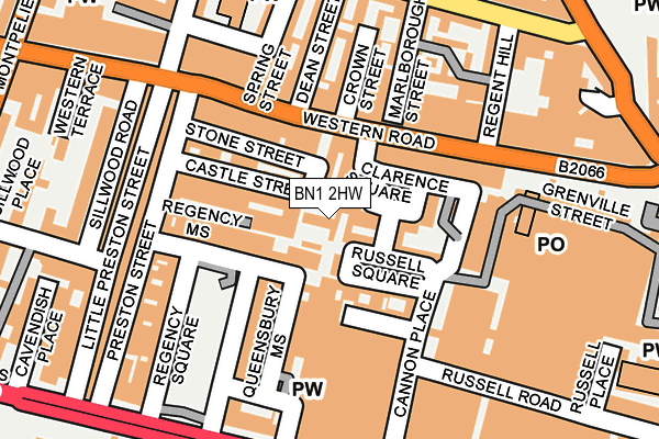 BN1 2HW map - OS OpenMap – Local (Ordnance Survey)