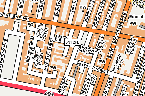BN1 2PB map - OS OpenMap – Local (Ordnance Survey)
